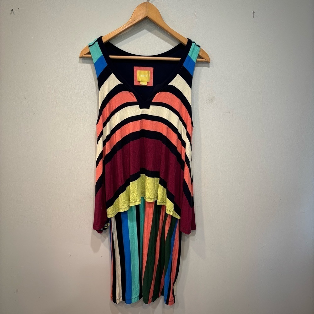 Anthropologie Maeve Davina Stripe Overlay Dress Women’s Size Small